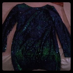 Green Sequined Dress